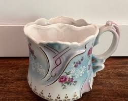 Vintage 1920s Japanese Porcelain Moustache Cup, Shaving Mug - Etsy