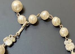 Vintage Signed Laguna Large Faux Pearl Choker Necklace With Art Glass Clasp | eBay