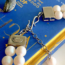 Gorgeous Vintage PHILIPPE FERRANDIS PARIS Faux Pearl Crystal Gunmetal Necklace | eBay
