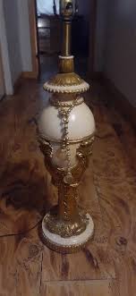 Fuggiti Studios Lamp Gold & Cream Working 42.5" Tall 1966 | eBay