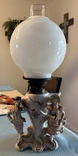 antique porcelain oil lamp products for sale | eBay