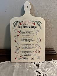 Vintage Kitchen Prayer Cutting Board to Hang on Wall - Etsy