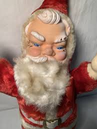 Vintage Santa Claus Rubber Face Plush Doll | eBay