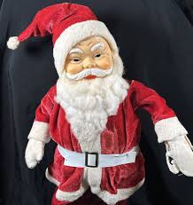 Vintage 18” Santa Claus Doll Red & White Velvet Japan 1950's ...