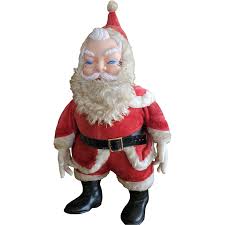 1950's Rubber Face Christmas Santa Claus Doll 20 1/2". For ...