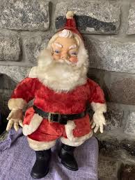 Vintage Large 25” 1950's Christmas Santa Claus Rubber Face ...