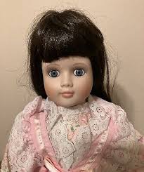 Alberon Collector's Porcelain 19” Doll Pink Lace Dress Bonnet & Tag (London) | eBay