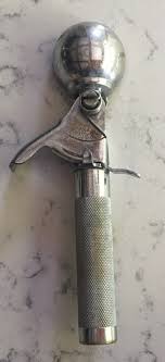 ANTIQUE ICE CREAM SCOOP SCOOPER DISHER SILVER MEYERS DELUXE ...