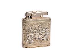 Sold at Auction: Large Decorated Silver Lighter, Europe, 19th-20th Century