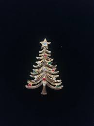 Vintage Holiday Jewelry Red, White & Green Rhinestone Gold ...