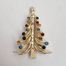 Vintage Brooch Christmas Tree Retro Collectible Pin Costume ...