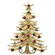 Vintage Mylu Christmas Tree Pin or Brooch. For Sale at Ruby Lane