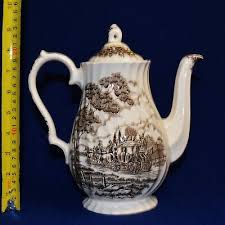 Vtg MYOTT Staffordshire England Brown White Swirl ROYAL MAIL ...