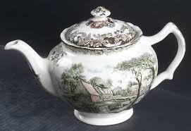 Millstream Brown Multicolor Teapot & Lid by Johnson Brothers ...