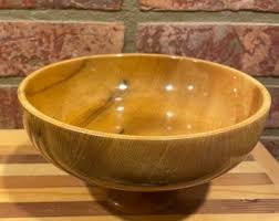 Vintage Myrtlewood Pedestal Bowl - Etsy Canada