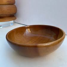Vintage Turned Wood Bowls - Set of 5 | Chairish