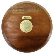 Hand Turned Myrtlewood Bowl "Collector Series" Lakeshore Spoon & Fork 9" | Chairish