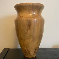 Artisan Made Spalted Maple Turned Wood Vase | Chairish