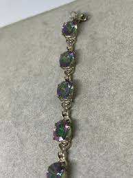 29 Carat Mystic Topaz Sterling Silver Bracelet (7 Inches) - Etsy