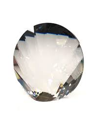 Lot - Swarovski Crystal & Stainless Steel Shell Vase