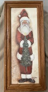 Framed Santa Art Signed Jamie Carter Old World Santa 18 By 8 ...