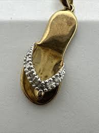10K Solid Yellow & White Gold Diamond Accent Sandal Summer ...