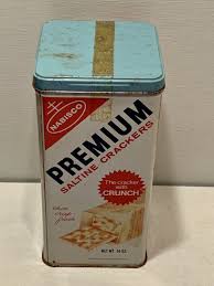 1969 NABISCO PREMIUM SALTINE CRACKER TIN CONTAINER ! Vintage 1969 Used/Display | eBay