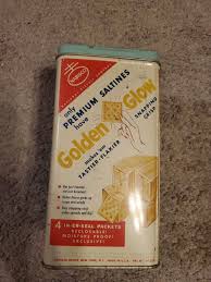 NABISCO Premium Saltines Crackers Vintage Tin GOLDEN GLOW ...