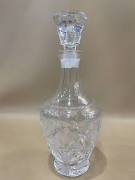 Vintage Floral Clear Cut Glass Decanter With Stopper | eBay