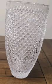 Nachtmann 24% Lead Crystal Diamond Point 9" Vase Riedel Glassworks Germany | eBay