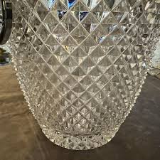 1980s Modernist Crystal and Silver Plate French Wine Cooler For Sale at 1stDibs