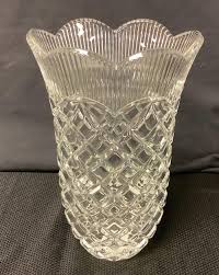 Lot - Marquis by Waterford Basketweave lead crystal vase, 11"