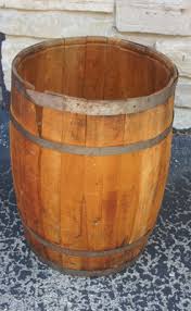 Antique Vintage 19" Tall Wooden Metal Banded Nail Keg Barrel home lodge decor | eBay