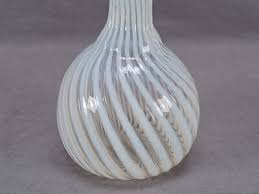 EAPG Hobbs Glass Co White Opalescent Swirl Round Base Barber Bottle Circa 1888 | eBay