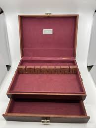 Vintage Jenel Anti Tarnish Wood Flatware Silverware Storage ...