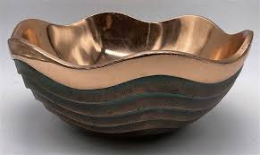 Mcm Nambe Copper Canyon Collection Serving Bowl