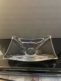 Signed Daum France Crystal Centerpiece Bowl Clear Elongated ...