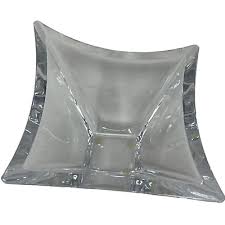 Orrefors Sweden Signed Crystal Rectangular MCM Polaris Candy ...