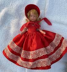 Nancy Ann Storybook November Doll: Bisque Doll With Red Gown ...