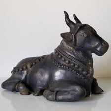 Antique Indian Bronze Nandi Bull Sculpture - Etsy UK