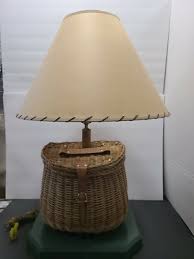 Handmade Wicker Picnic Basket Table Lamp 30" Tall | eBay