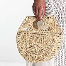 ASOS DESIGN straw open weave clutch bag | ASOS