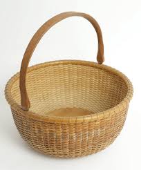 William Appleton Round Open Swing Handle Basket - William Appleton Round Open Swing Handle Basket - Rafael Osona Auctions Nantucket, MA