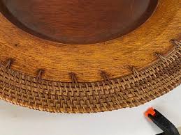 Large Scandinavian Decorative Wooden Plate, 1960s for sale at Pamono