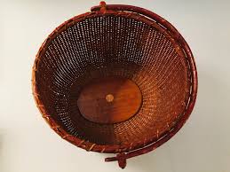 1993 Nantucket Basket with Inlaid Penny, Dated | Chairish