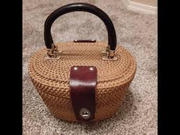 REDUCED” Nantucket Woven Purse With Leather Trim Double ...