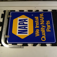 1970's Napa Auto Parts Sign with Hanger Bracket NOS 21 x 15 ...