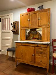 Vintage 1922 Hoosier cabinet with original spice jars found