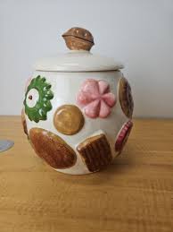 Vintage 1950's "Cookies All Over" Cookie Jar with Lid by Los ...