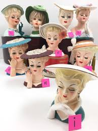 Vtg Head Vases 9 Choices: C7494, C3307A, K962, C3959B ...